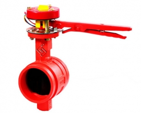 Handle groove signal butterfly valve